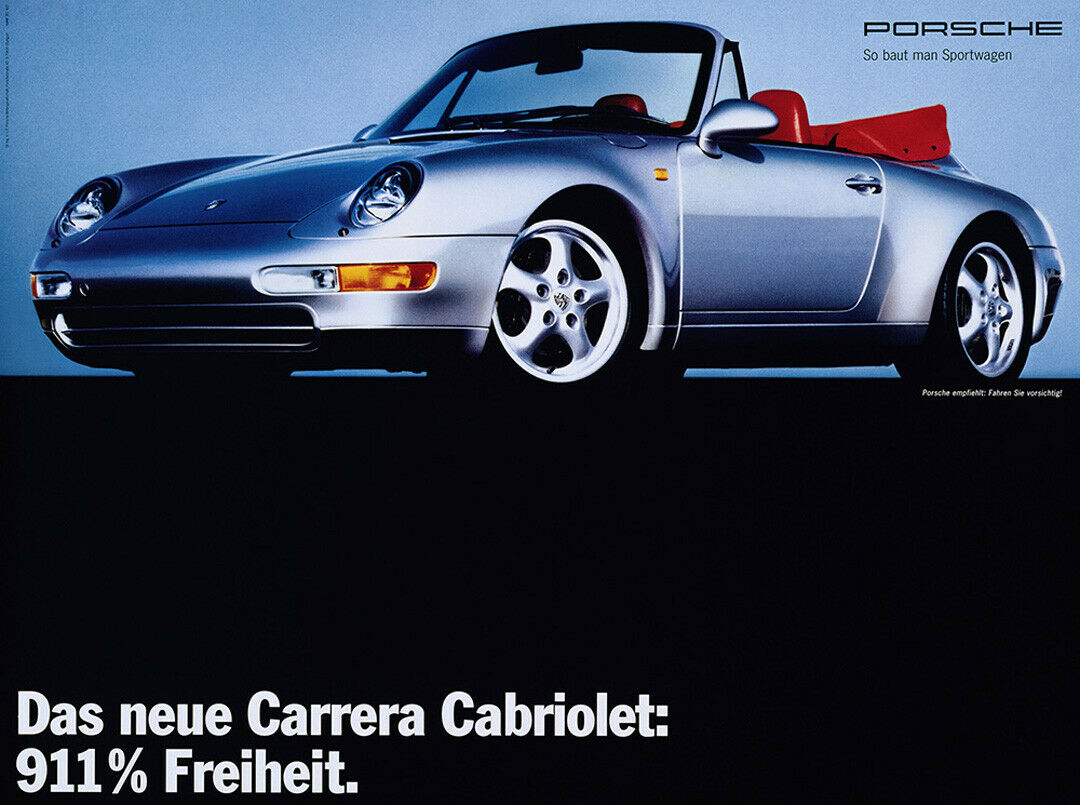 Porsche-911-Werbung von 1993.
