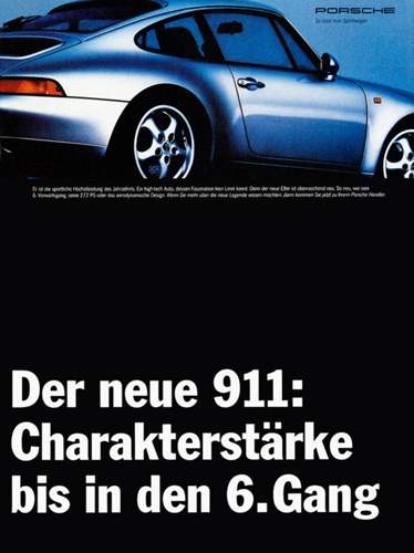 Neu in der Baureihe 993: Ein manuelles Sechsgang-Getriebe.