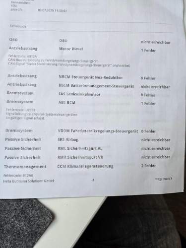 Fehlermeldungen 1