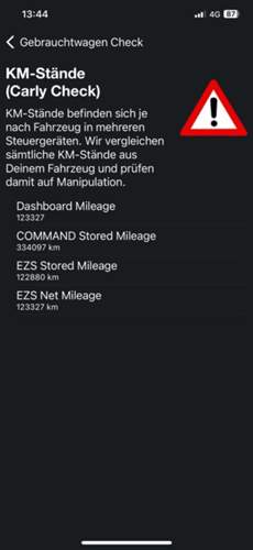 Mercedes command Kilometerstand?