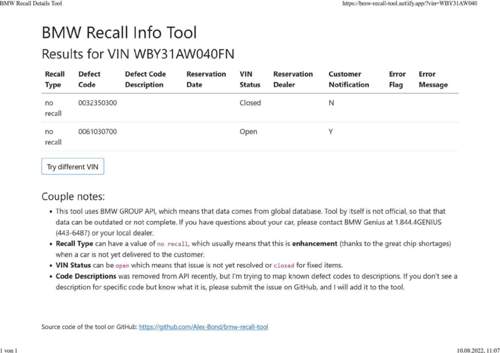 Bmw-recall-details-tool