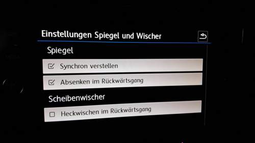 Einstellungen Spiegel Absenken