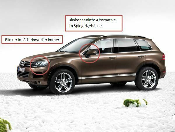 Aussenspiegel kleiner Blinker im inneren Gehäuse