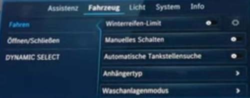 Menüpunkt Hängertyp