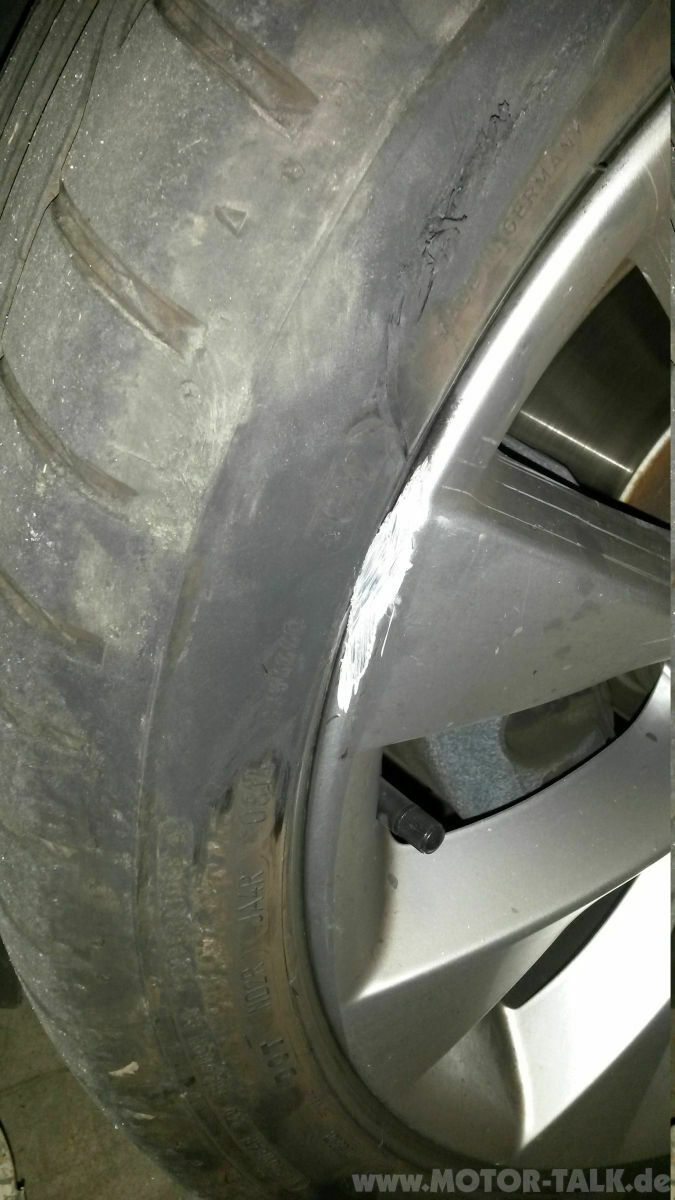Ausweichmanöver, Defekt an Interlagos Felge + Reifen
