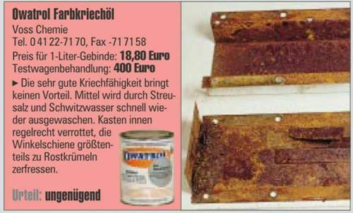 Owatrol, Auto Bild 2002-03-08 Seite 50