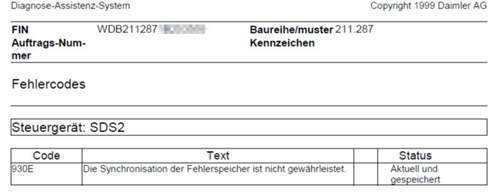 Fehlercode 930E