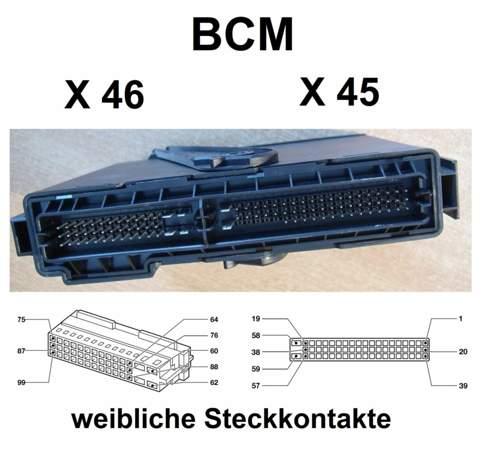 BCM Stecker X 45 und X 46