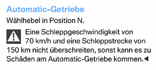 Zf6HP Abschleppen