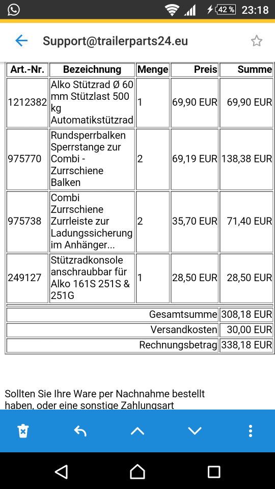 Automatikstützrad nachrüsten und weitere Verfeinerungen.
