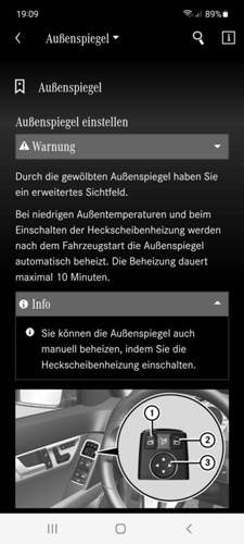 W204 Aussenspiegeleinstellungen