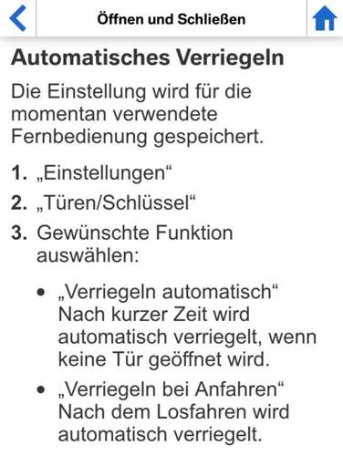 Automatisches Verriegeln