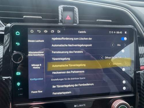 Honda Civic automatisches verriegeln