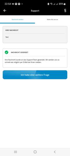 Nachricht gesendet