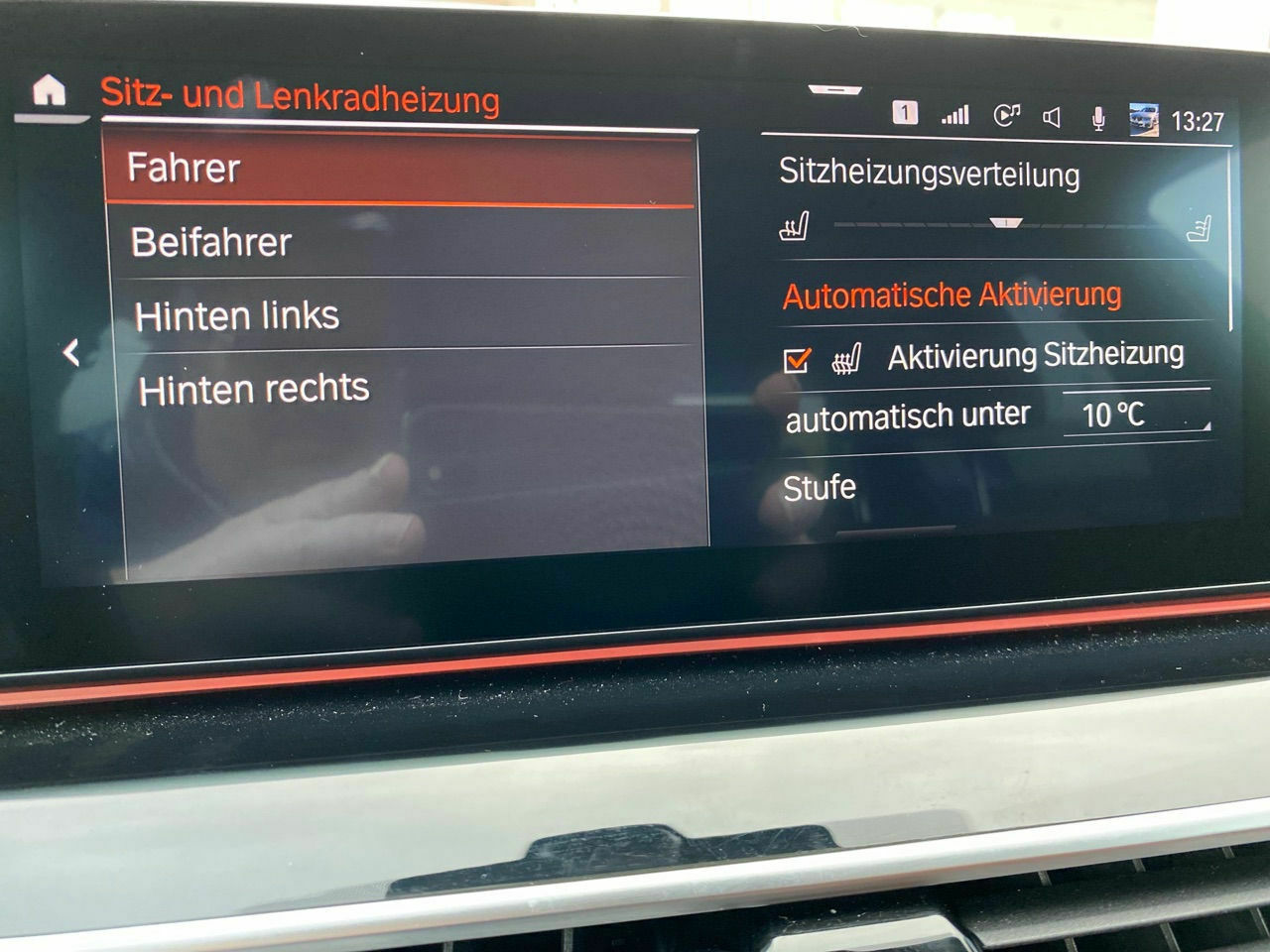 Automatisches Einschalten Sitzheizung für Beifaher nicht mehr möglich?