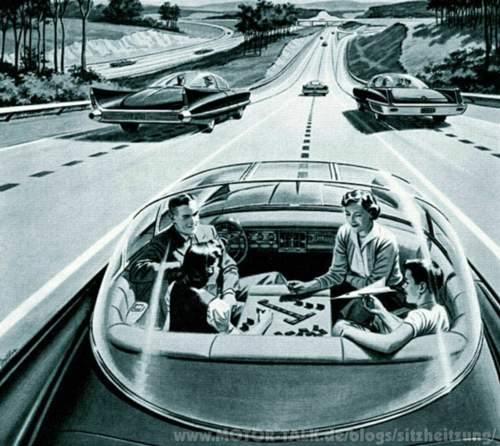 Visionen zum autonomen Fahren von 1956