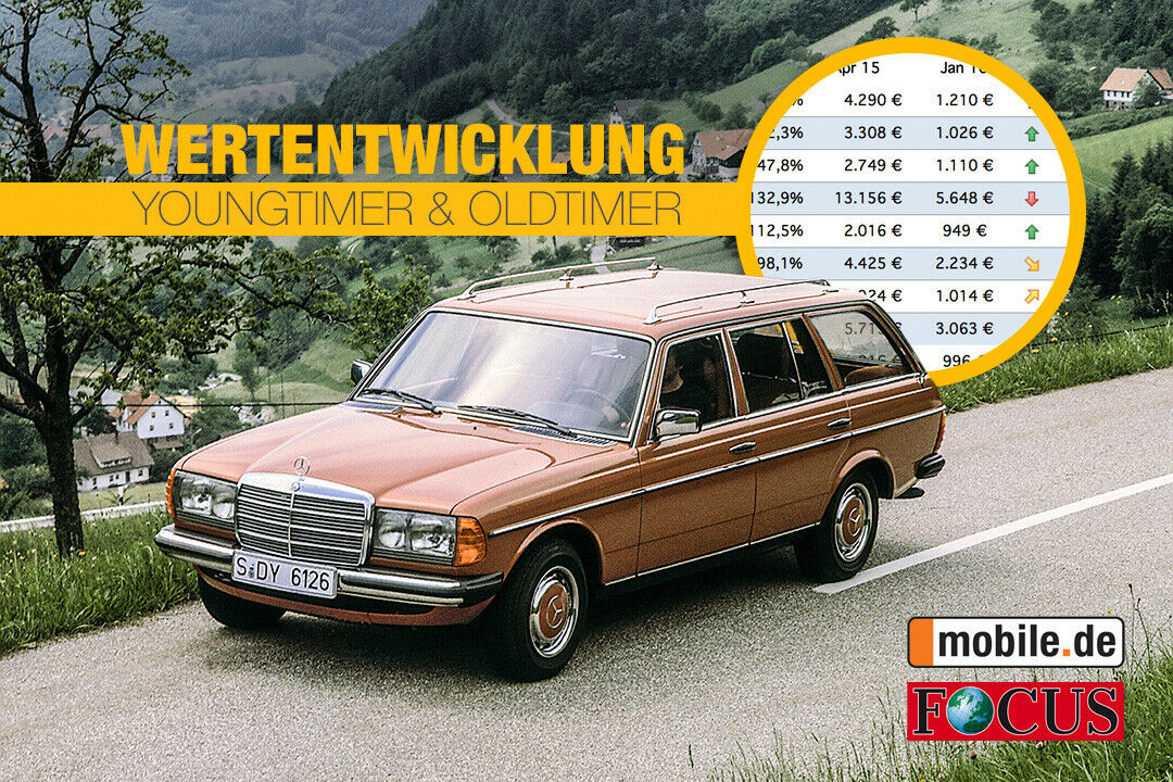 Wertentwicklung bei Oldtimern und Youngtimern: Focus Online und Mobile.de haben die Preistrends untersucht