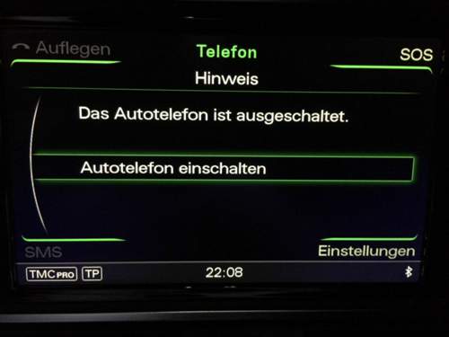Aututelefon ausgeschaltet