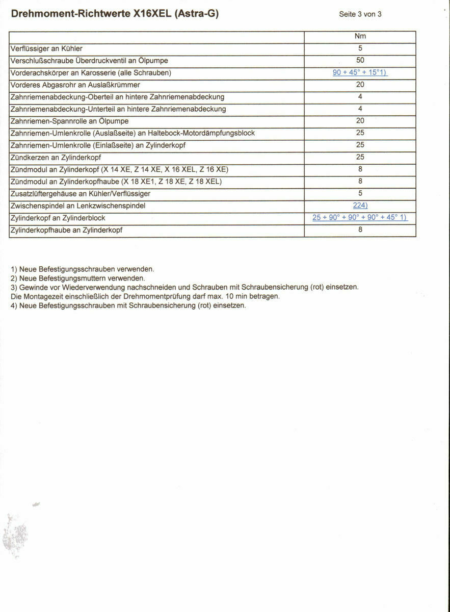 Axialspiel der Kurbelwelle Z14 XE Automatic