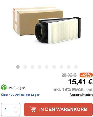 Bosch Luftfilter W205