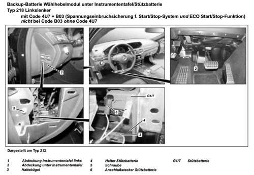 Mercedes CLS 218 Stützbatterie 4U7+B03