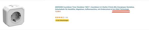 Nur Ansmann hat 0 mA Standby