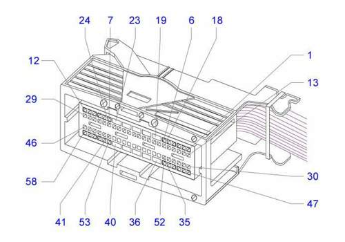 XR 1 Stecker PIN-NUMMERIERUNG