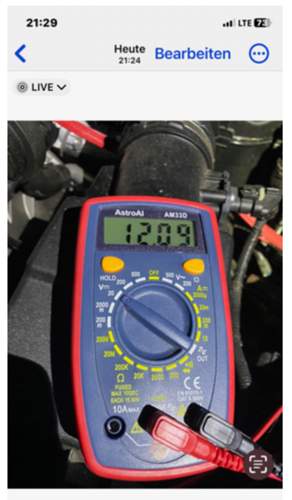 12,09V Batterie schwach?