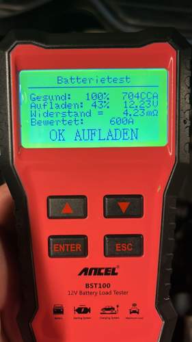Bei 2500 Umdrehungen Motor