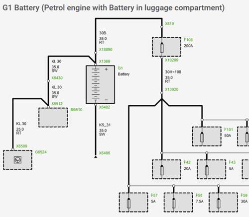 Schaltplan Batterie