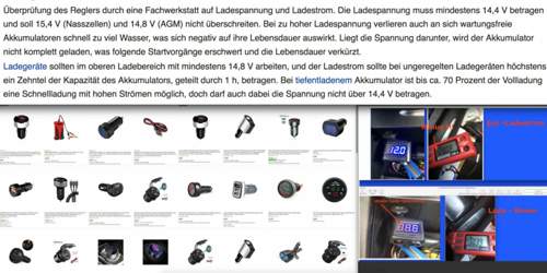 Betriebsspannung im Fhrzg.