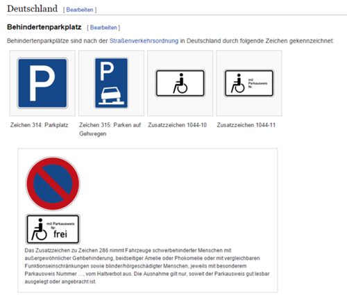 Schilder-behindertenparkplatz