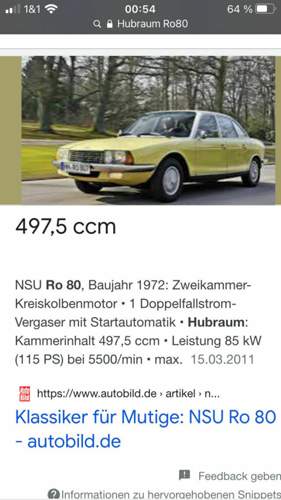 Ro 80 mit 500ccm