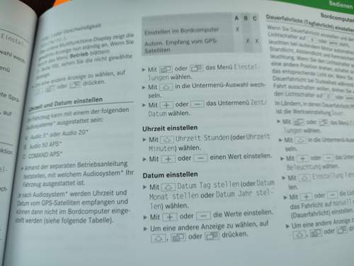 Betriebsanleitung B-Klasse