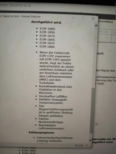 Luftmassenmesser häufige Ursachen laut V