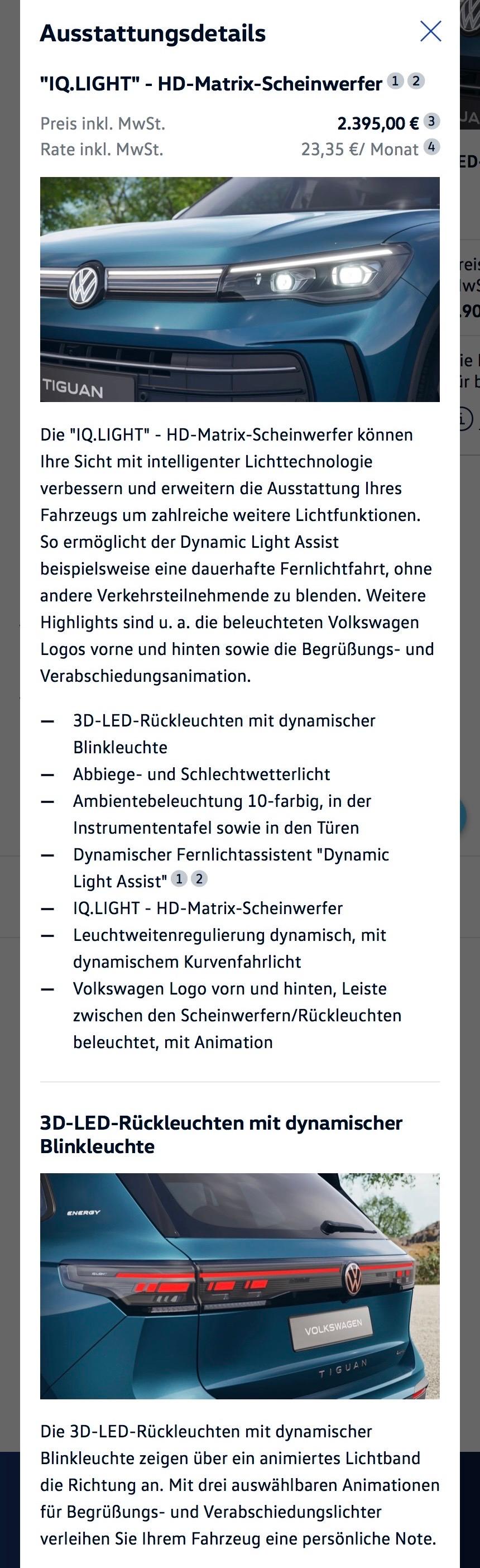 Beleuchtetes VW-Logo