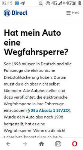 Wegfahrsperre