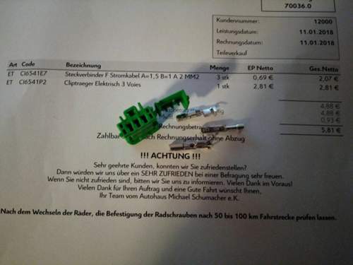 Stecker u. Kabelschuhe v. Freundlichen
