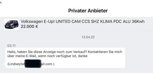 Erster Kontakt bei mobile