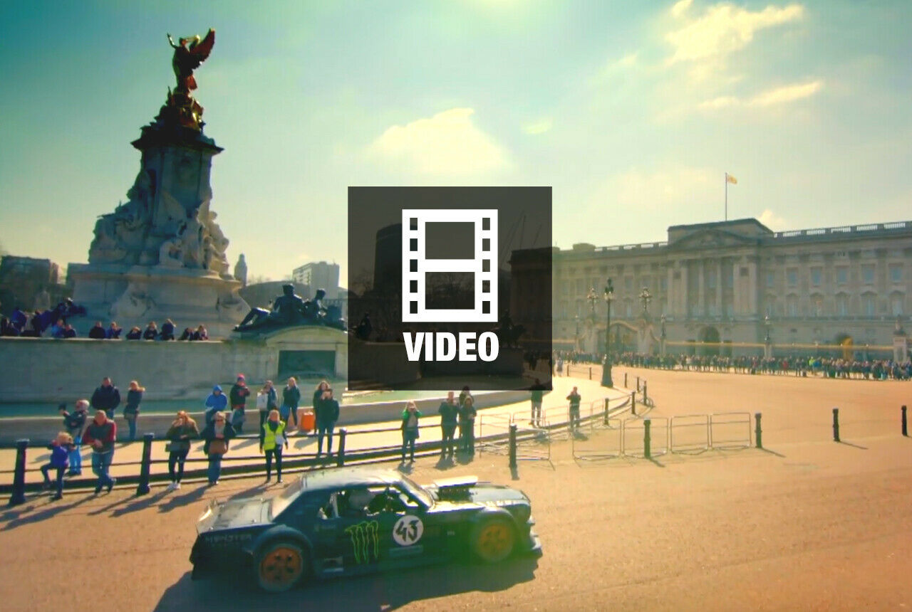 850 PS, Straßensperren und viel Qualm: Ken Block und sein "Hoonicorn" in London