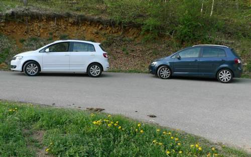Links normal - rechts Sportfahrwerk