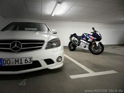 C63 amg + gsx-r 1000
