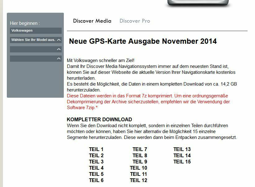 Bitte legen Sie einen Datenträger mit gültigen Navigationsdaten ein