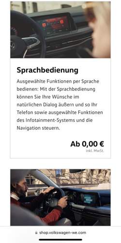 VW T7 Sprachbedienung