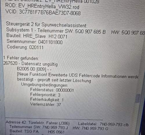 VCDS Fehler 1