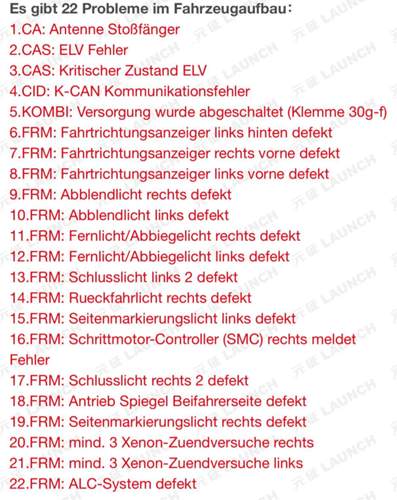 Diagnose-Prüfergebnis