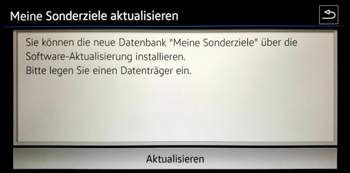 Meine Sonderziele aktualisieren
