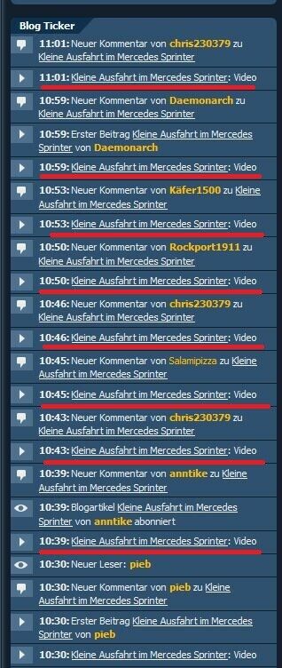 Blog: Fehlerliste