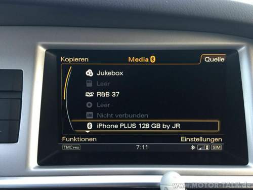 Music über BT MMI 3GP