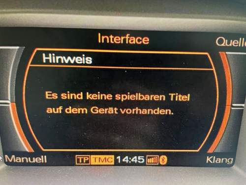Fehlermeldung MMI
